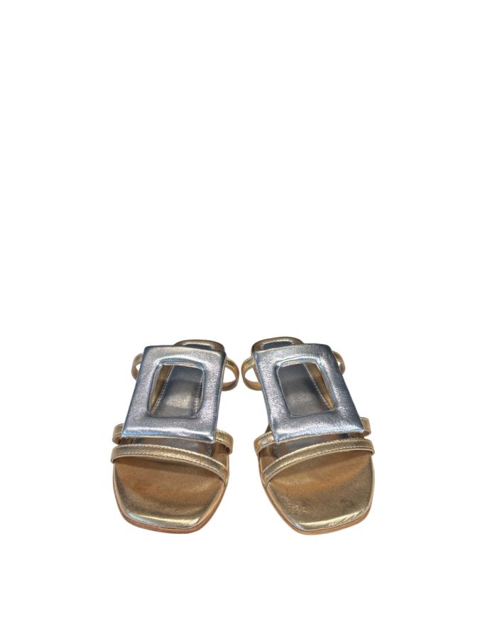 Ciabattina Linea Geometrica Gold/Silver