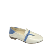 Mocassino Burro/Celeste