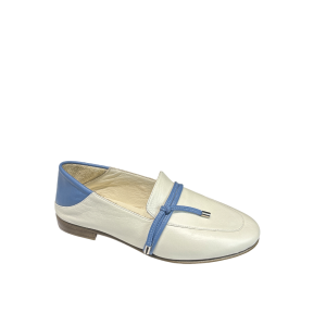 Mocassino Burro/Celeste