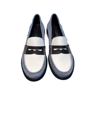Mocassino Bicolor Blue/White