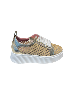 Sneakers Rete Rafia Gold