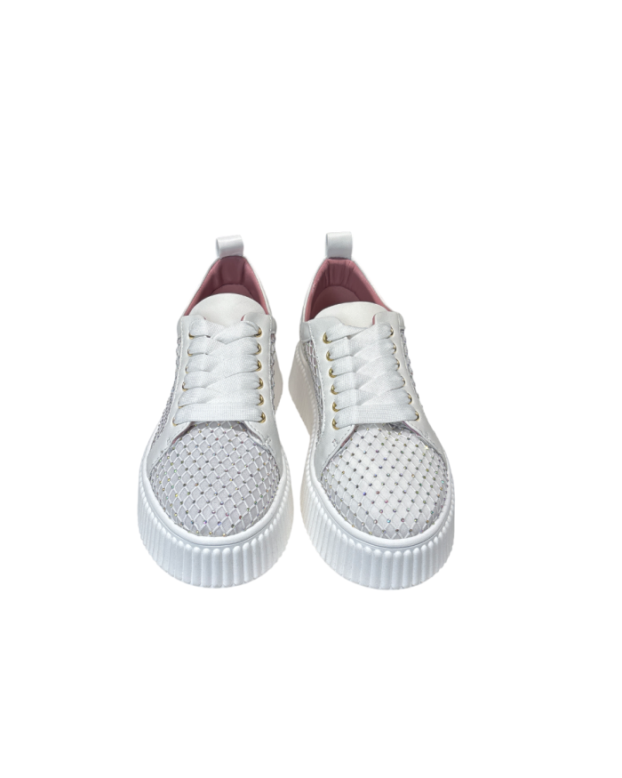Sneakers Rete Rafia White