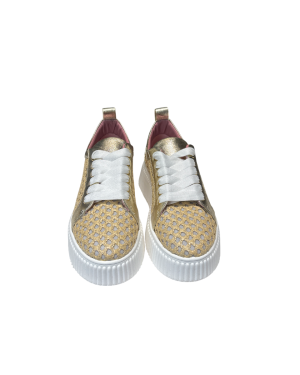 Sneakers Rete Rafia Gold