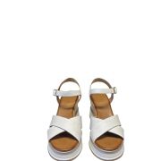 Sandalo Zeppa Incrocio Cream