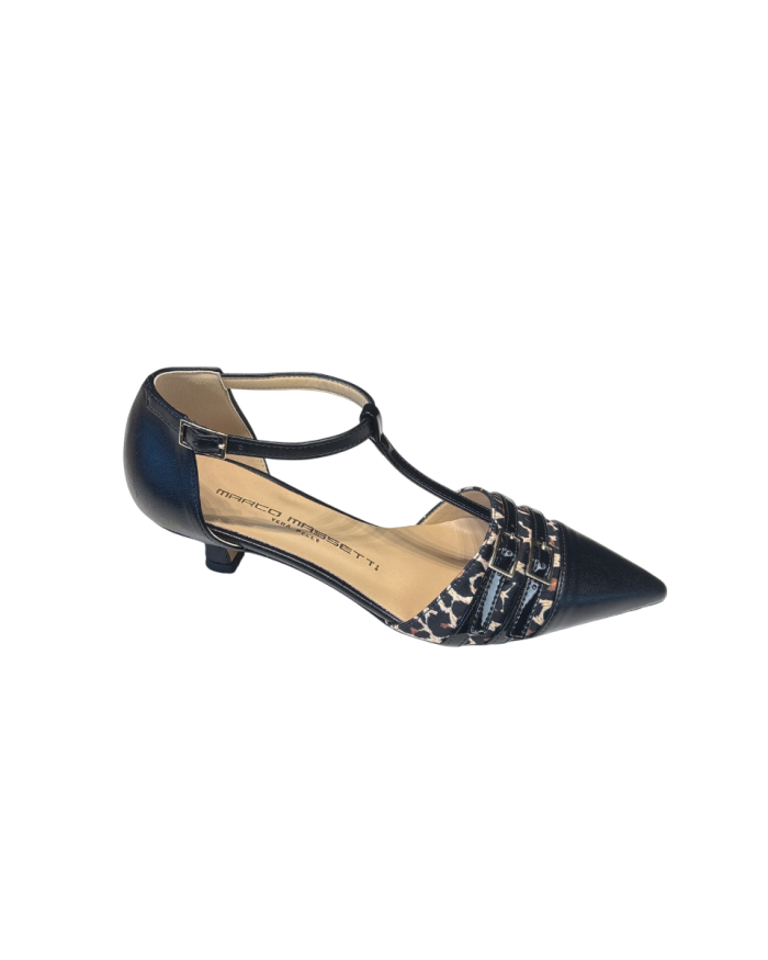 Sandalo Charleston Leopard Nero